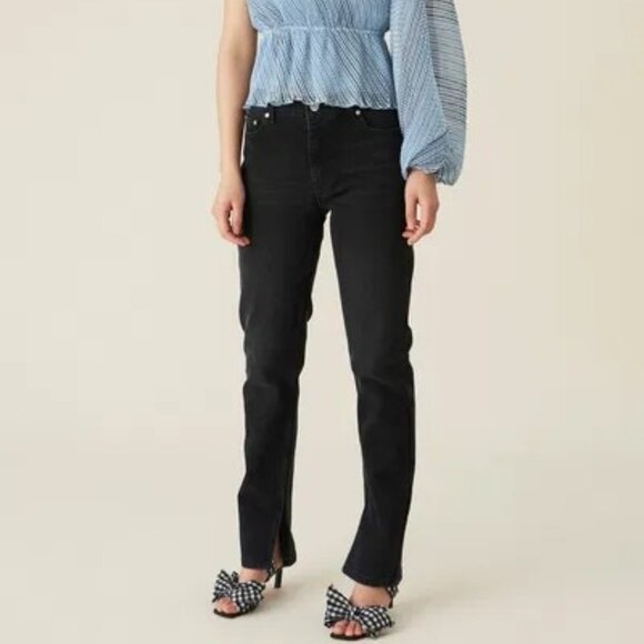 Ganni Black Straight Jeans